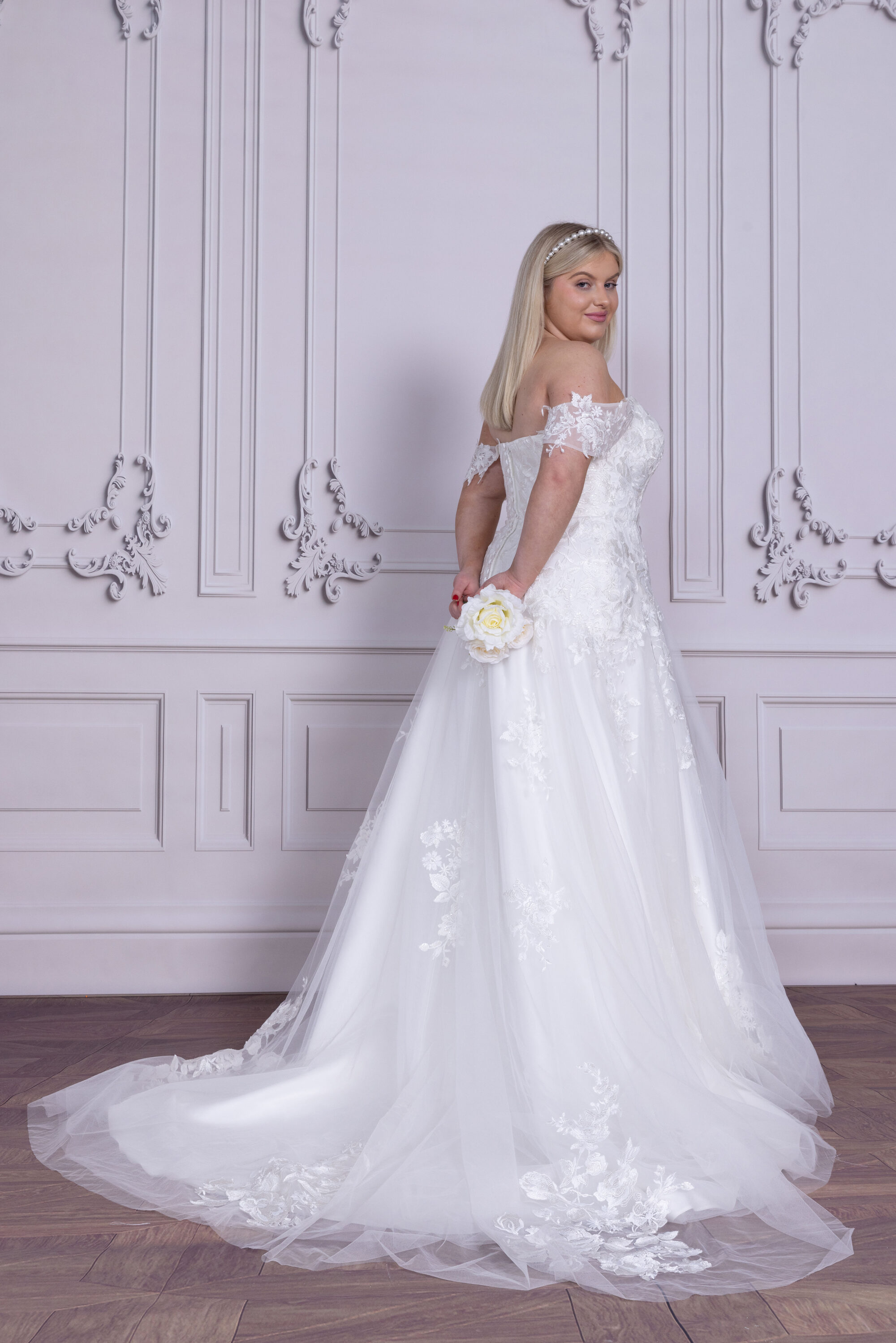 MG178-A Line Lace Wedding Gown - Image 2