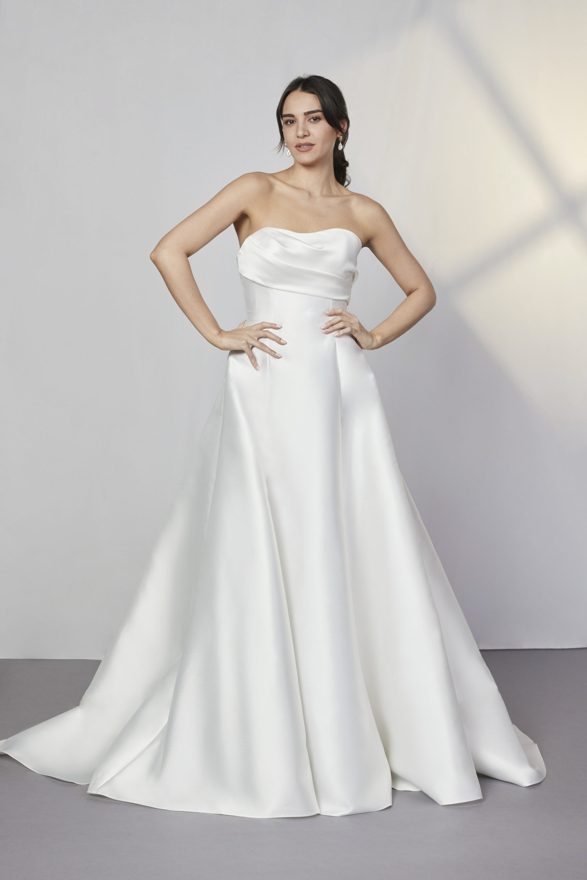 MM226-A Line Mikado Wedding Dress