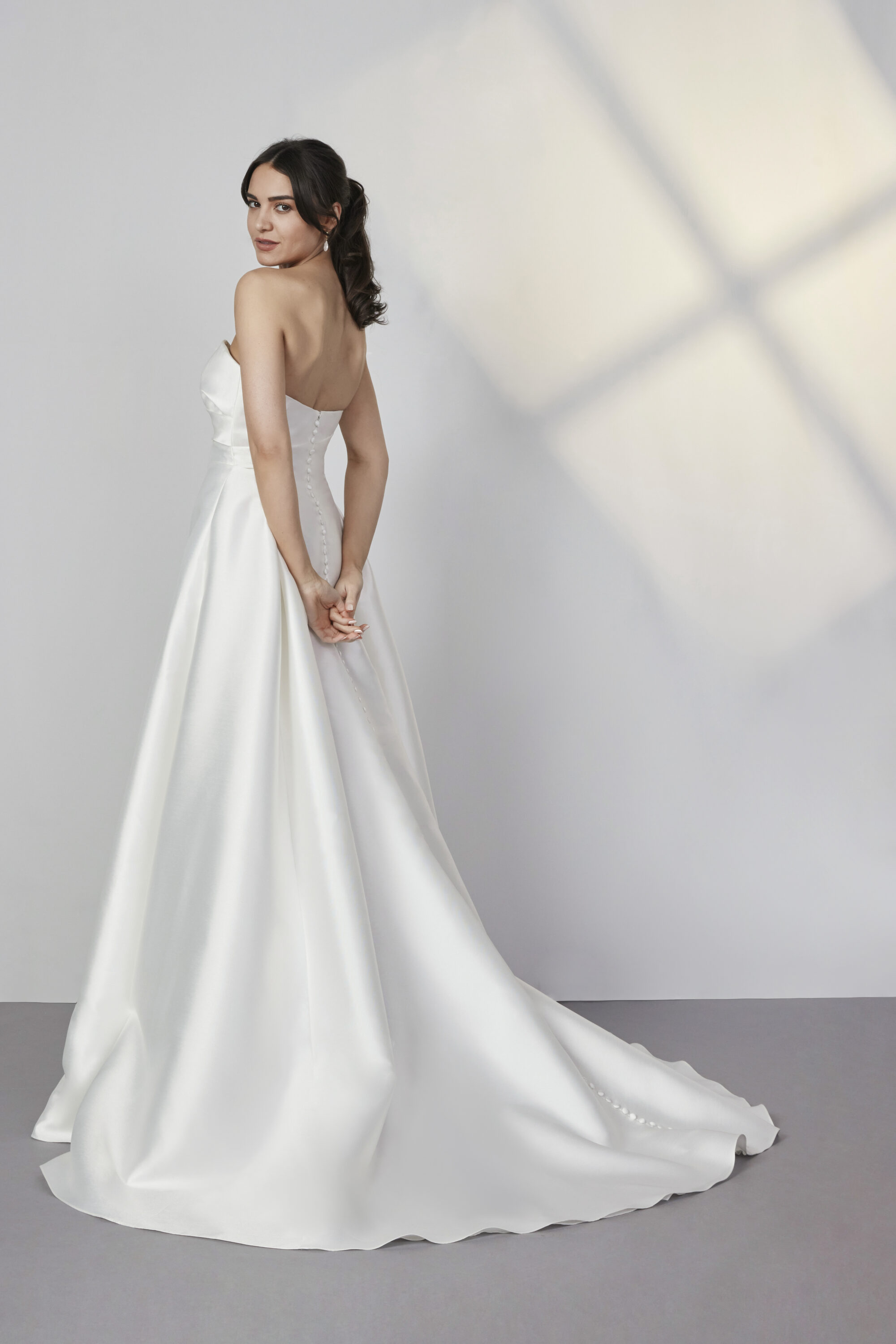 MM226-A Line Mikado Wedding Dress - Image 2