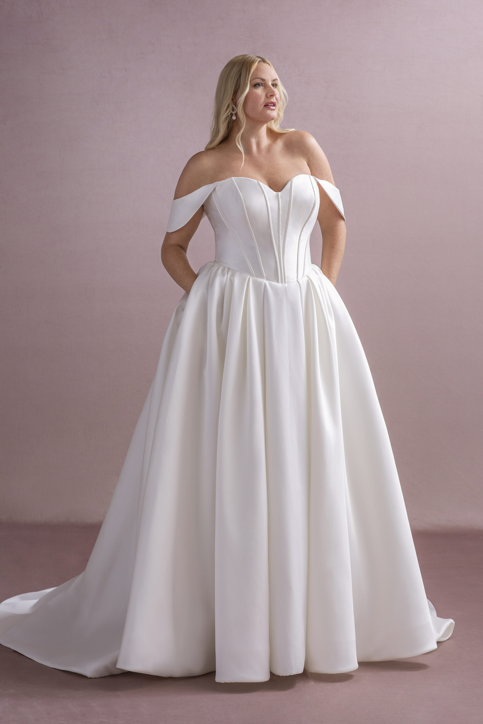 MG208-Ballgown Mikado Wedding Dress - Image 2