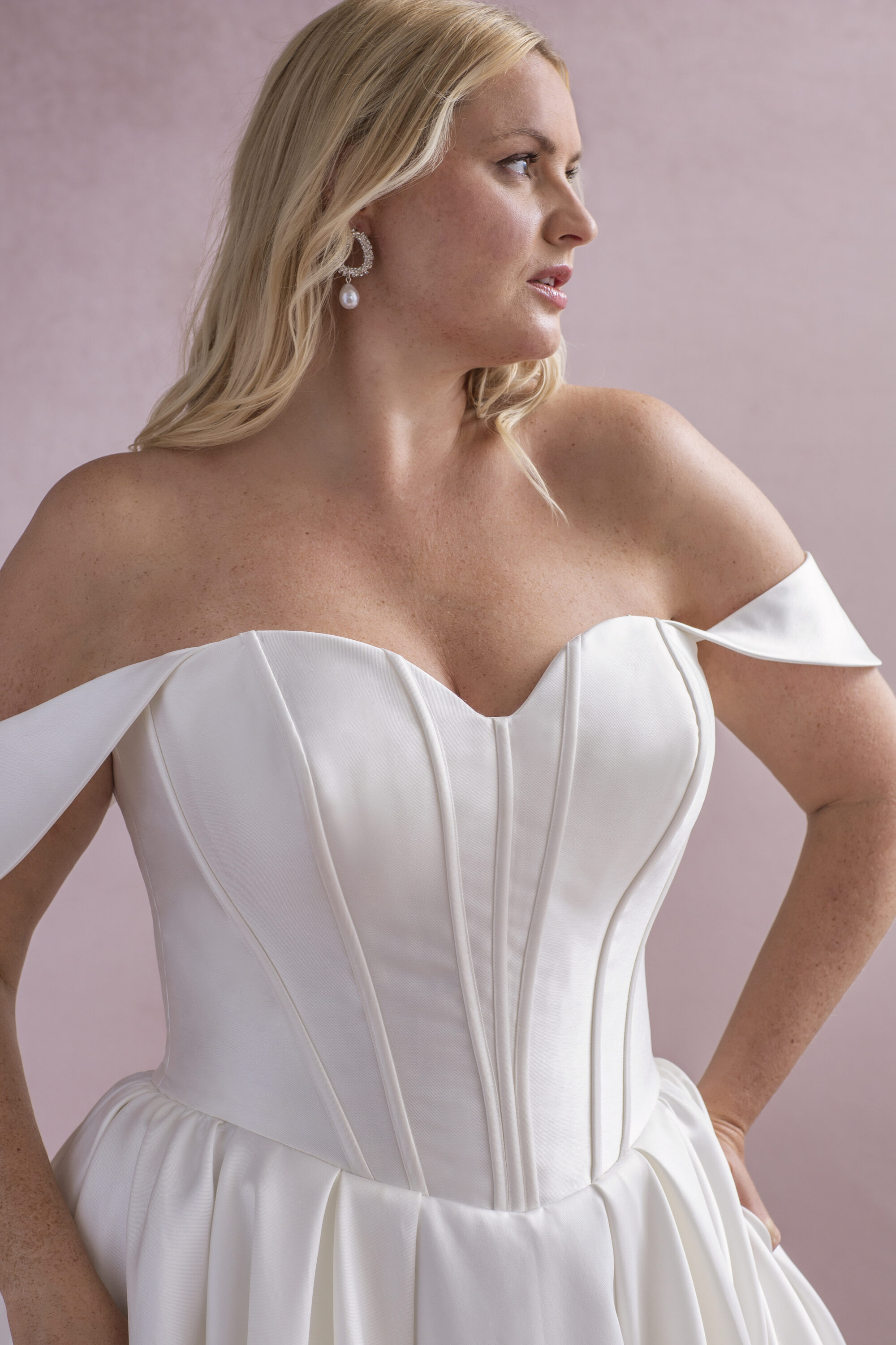 MG208-Ballgown Mikado Wedding Dress - Image 4