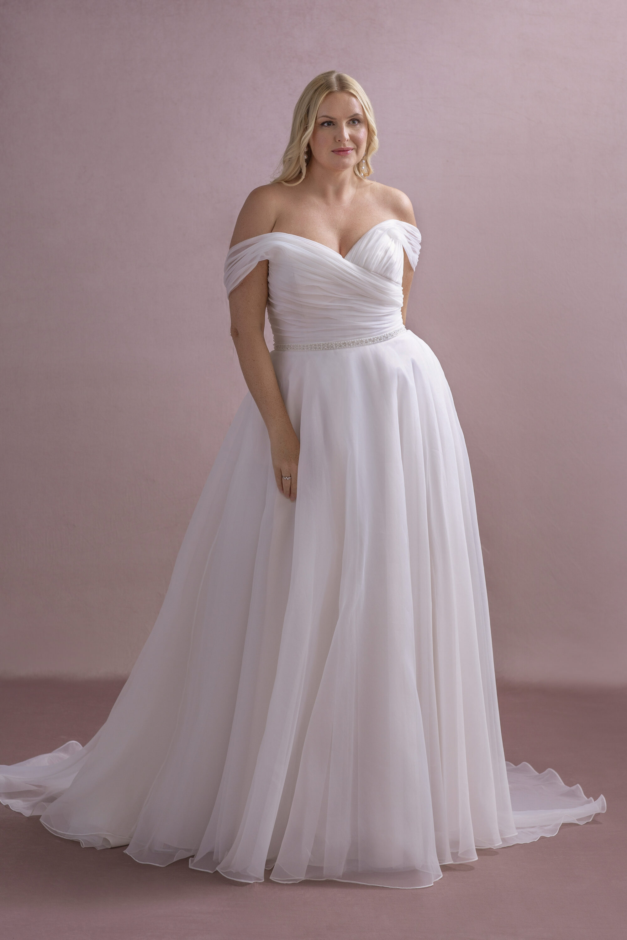 MG212-A-line Organza Wedding Dress