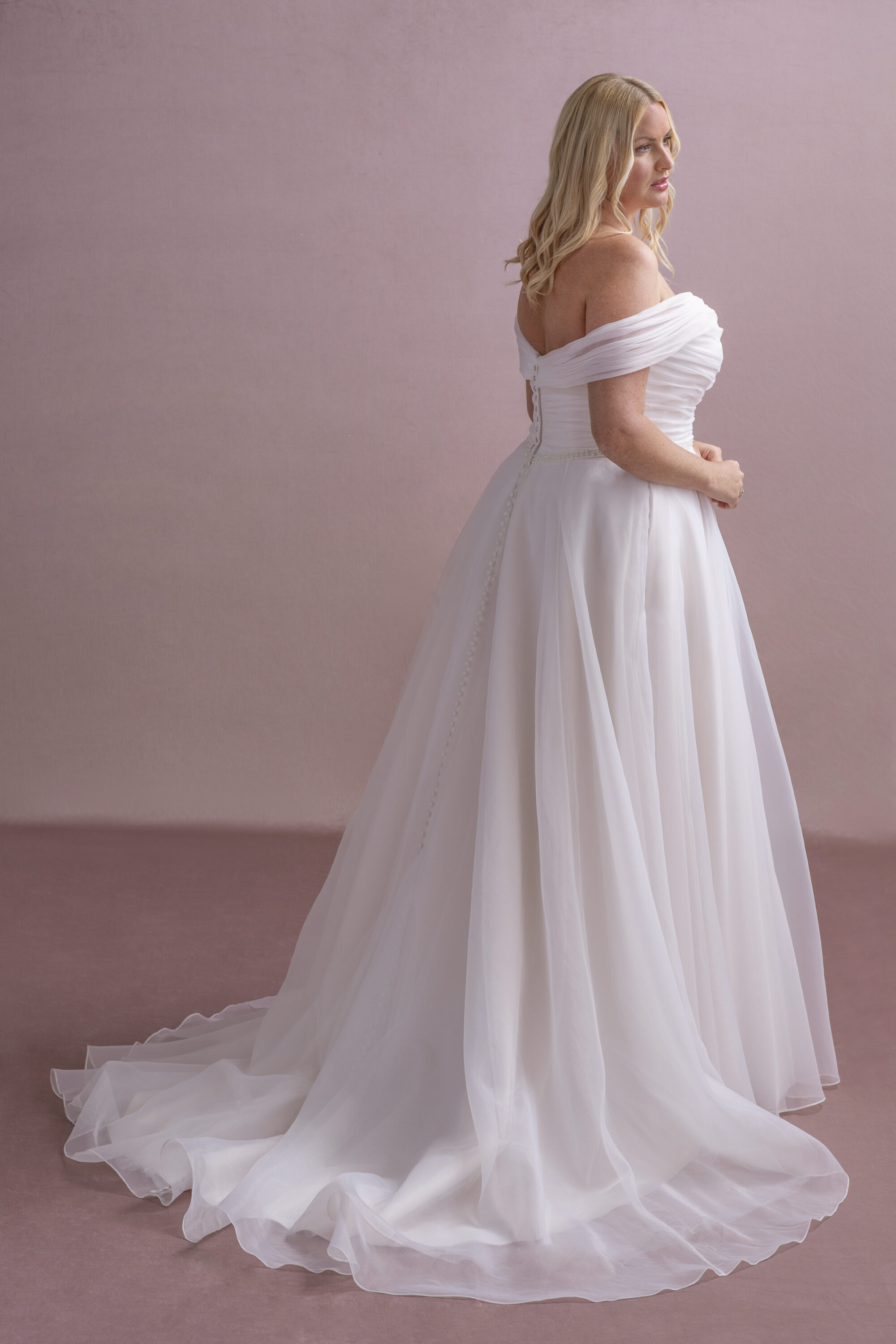 MG212-A-line Organza Wedding Dress - Image 3